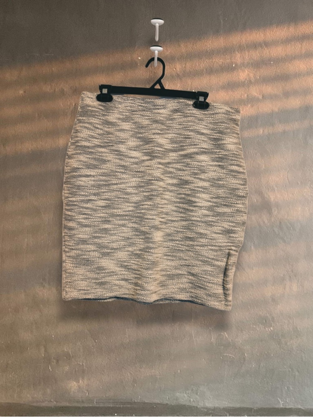 Gray Knit Pencil Skirt – Tailored Fitted Midi Skirt (St. John Collection)